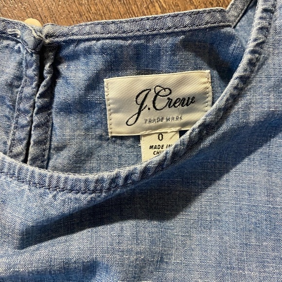 J.Crew Ruffle Chambray Boho Cottagecore Office Shabby Chic Top - Picture 3 of 4